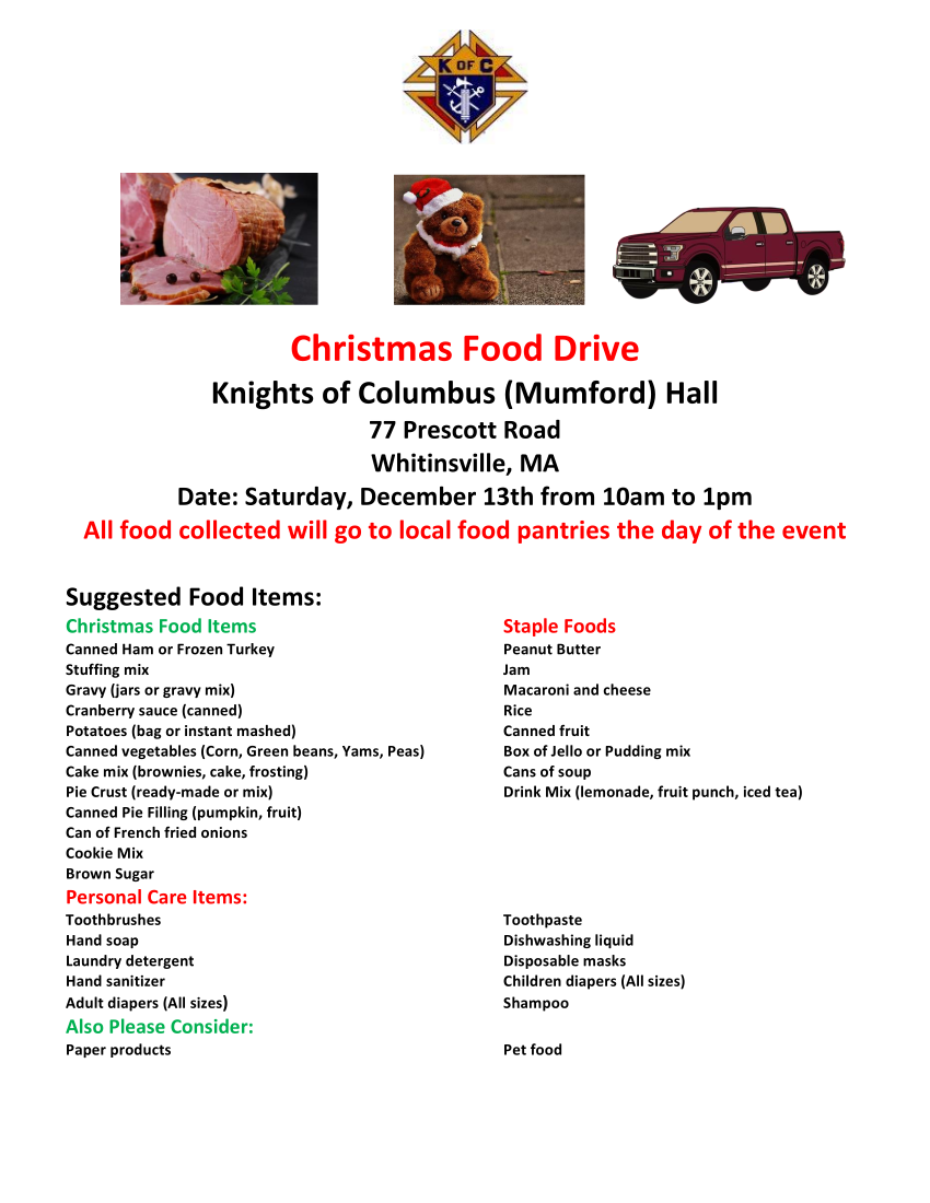 Christmas food drive